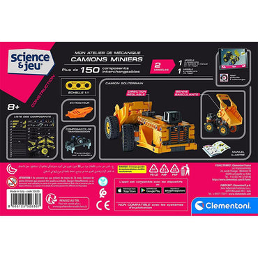 Clementoni Science and construction game, Mining trucks - French - Karout Online -Karout Online Shopping In lebanon - Karout Express Delivery