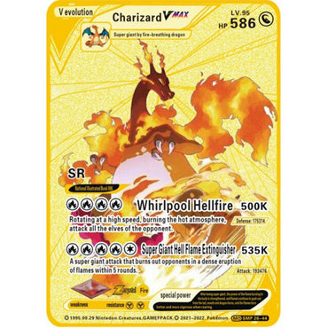 Pokemon Metal Golden Vmax Cards - Karout Online -Karout Online Shopping In lebanon - Karout Express Delivery