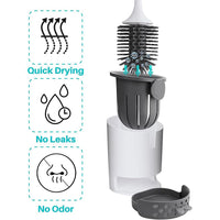 Yakut Silicone Toilet Brush and Container with Quick Drying Holder Set for Bathroom Toilet - Karout Online -Karout Online Shopping In lebanon - Karout Express Delivery