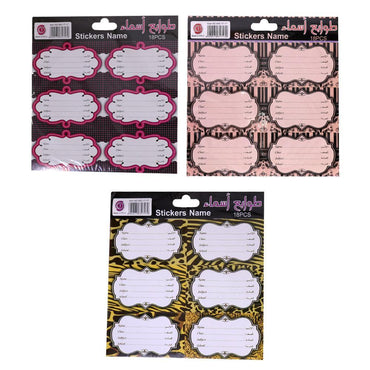 Self Adhesive Stickers Name 18 Pcs.