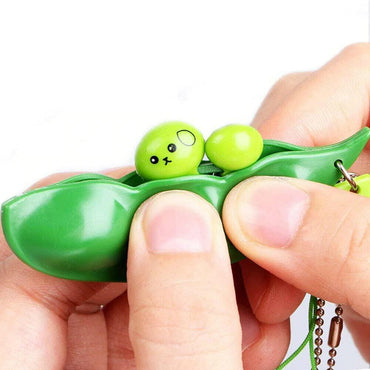 Pop It Squishy Squeeze Peas Stress Rubber Keychain Toy / PO-28 - Karout Online -Karout Online Shopping In lebanon - Karout Express Delivery