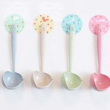 2 In 1 Kitchen Ladle Soup Pan Spoon with Filter Strainer