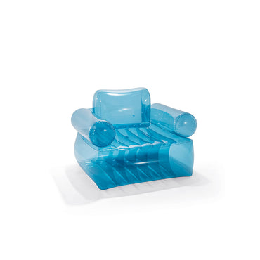 (NET) Intex 66503NP Blue Clear Chair  Inflated Size 109 x 107 x 79 cm