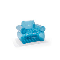 (NET) Intex 66503NP Blue Clear Chair  Inflated Size 109 x 107 x 79 cm