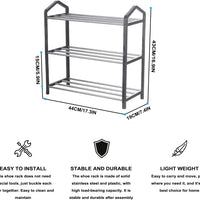3 Layer Shoe Stand Stackable Shoe Rack Organizer Slipper Rack