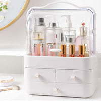 (Net) Cosmetic Organizer Make Up  Dustproof Beauty Storage Box  with Lid and Carry Handle / LD-288 / 31357