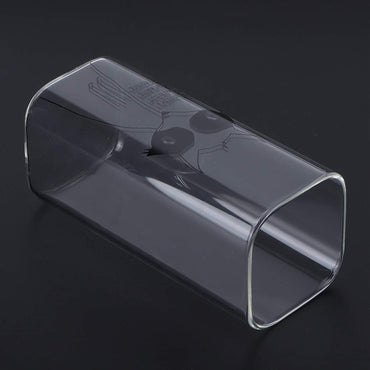 **NET**Clear Square Tall Glass Drinkware Cup Printed Cute Animal Pattern 400ml / 9961409446046