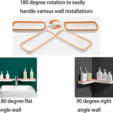 **NET**Bathroom Corner Punch-Free Rack Shampoo Storage Rack Holder with Suction Cup / 891231
