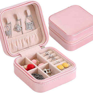 **NET**Portable Leather Travel Jewelry Box Jewelry Organizer / KC23-213 / 6920233814257