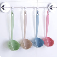 2 In 1 Kitchen Ladle Soup Pan Spoon with Filter Strainer