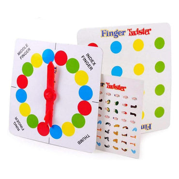 2 in 1 Twister Game with Finger Twister and Spin Wheel.