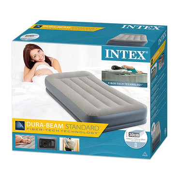 Intex Twin Pillow Rest Mid Rise Airbed with Fiber Tech Bip - Karout Online -Karout Online Shopping In lebanon - Karout Express Delivery