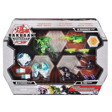 BAKUGAN Spin Master Gear-Up Pack with 3 exclusive Armored Alliance Ultra Bakugan Ultra and 3 sets of Baku-Gear - Karout Online -Karout Online Shopping In lebanon - Karout Express Delivery