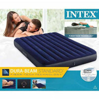 Intex Dura Beam Series Classic Downy Airbed  152x203x25 cm - Karout Online -Karout Online Shopping In lebanon - Karout Express Delivery