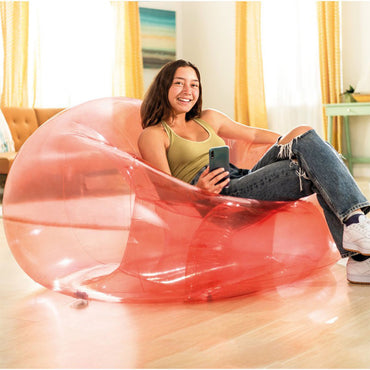 (NET) Intex 66501NP Transparent Pink Armchair 137 cm x 127 cm x 74 cm