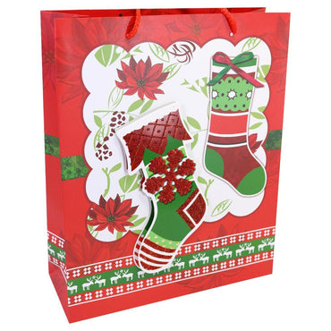 Christmas Gift Bag 23.5 x 18 x 8 Cm.