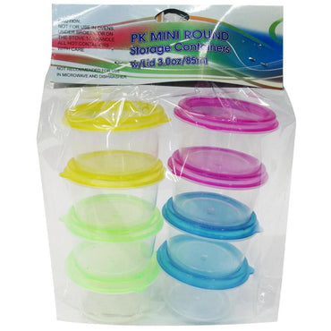 Mini Round Storage Containers (8 Pcs) / 2138 / I-130 / - Karout Online -Karout Online Shopping In lebanon - Karout Express Delivery
