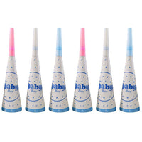 Birthday Paper Horn A Little Boy / Blue & White Birthday Party Supplies