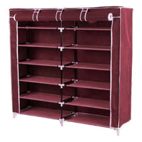 HCX Collapsible Metal Double Door Shoe Rack / T-2712A - Karout Online -Karout Online Shopping In lebanon - Karout Express Delivery