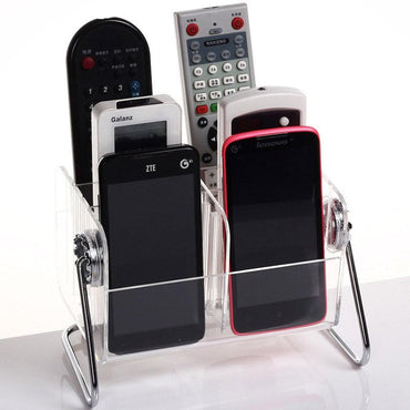 Deluxe Acrylic Remote Control Holder 6 Storage Shelf - Karout Online -Karout Online Shopping In lebanon - Karout Express Delivery