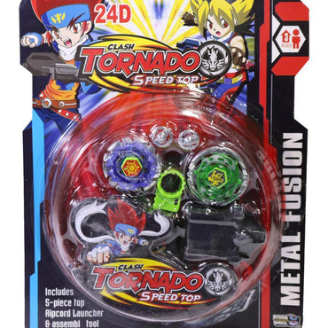 Beyblade Tornado Metal Fusion 8D Speed Top Set Blue & Green Toys Baby