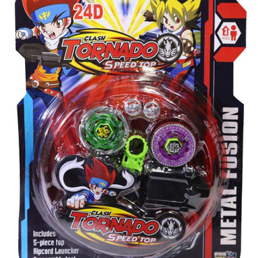 Beyblade Tornado Metal Fusion 8D Speed Top Set Purple & Green Toys Baby