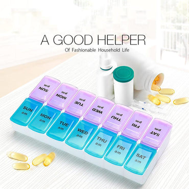 Weekly Pill Box 7 Days Tablets Organizer Twice A Day / KC-140 - Karout Online -Karout Online Shopping In lebanon - Karout Express Delivery