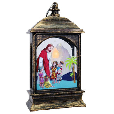 Christmas Light Up Lantern 13 cm.