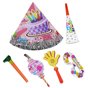 Birthday - Set (6 Pcs ) / E-117 416120 Purple Cake Birthday & Party Supplies