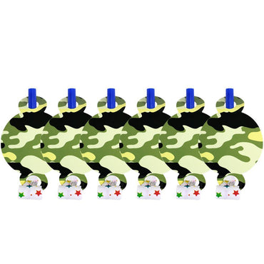 Birthday - Army Blowouts (6 Pcs) / N-91 Birthday & Party Supplies