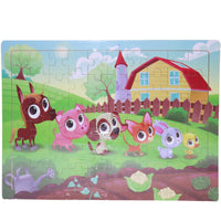 Wood Puzzle Farm Animals Jdz-013 Toys & Baby