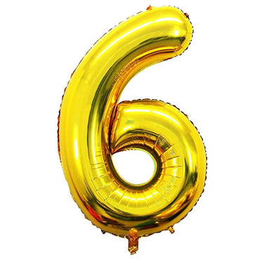 Birthday Letters & Numbers Helium Balloon G-259 6 / Gold Birthday Party Supplies