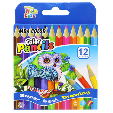 MBA Color Mini colour Pencils (12 Pcs) / 9015-12 - Karout Online -Karout Online Shopping In lebanon - Karout Express Delivery