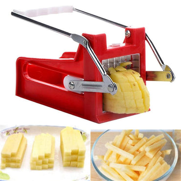 STAINLESS POTATO CHIPPER FRENCH FIRES SLICER CHIP CUTTER CHOPPER MAKER 2 BLADES - Karout Online -Karout Online Shopping In lebanon - Karout Express Delivery