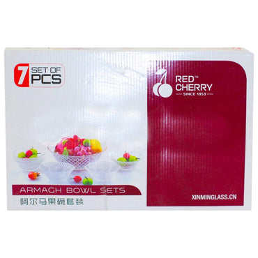 Red Cherry 7 Pcs Camden Bowl Sets / MW-475/ 7306C - Karout Online -Karout Online Shopping In lebanon - Karout Express Delivery