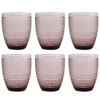 Set of Rounded Dotted Glass Cups ( 6 Pcs) / MW-449 - Karout Online -Karout Online Shopping In lebanon - Karout Express Delivery