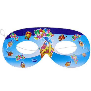 Happy Birthday Masks ( 10 Pcs) / E-513 Gift Basket Blue Birthday & Party Supplies