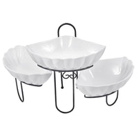 3 Tier Porcelain Plate With Stand/ CHK2160 - Karout Online -Karout Online Shopping In lebanon - Karout Express Delivery