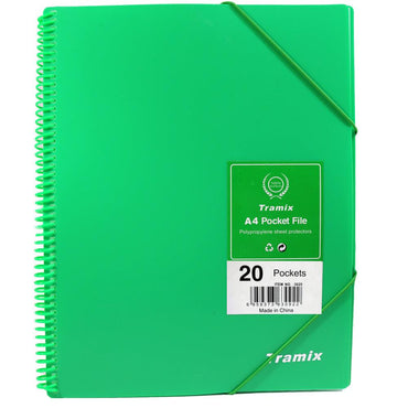 Tramix A4 Pocket File 20 Pockets / 3020A - Karout Online -Karout Online Shopping In lebanon - Karout Express Delivery