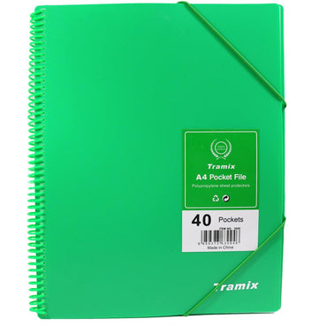 Tramix A4 Pocket File 40 Pockets / 3040 / P-285 - Karout Online -Karout Online Shopping In lebanon - Karout Express Delivery