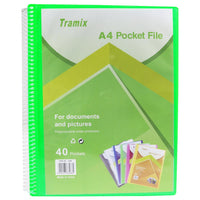 Tramix A4 Pocket File 40 Pockets / 3340 - Karout Online -Karout Online Shopping In lebanon - Karout Express Delivery