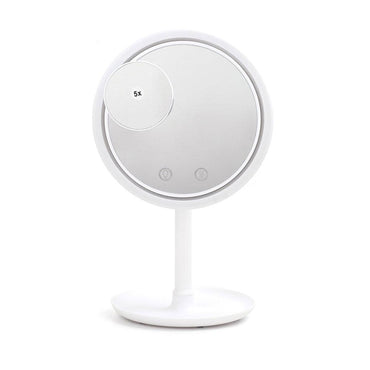 Makeup Mirror with LED Light 5X Magnification Mirror Built-In Fan - Karout Online -Karout Online Shopping In lebanon - Karout Express Delivery