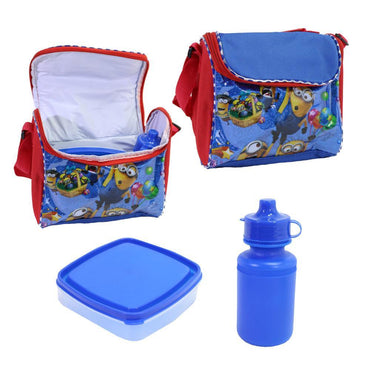 Characters Lunch Bag With Lunch Box And Water Bottle.