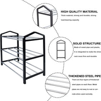 3 Layer Shoe Stand Stackable Shoe Rack Organizer Slipper Rack