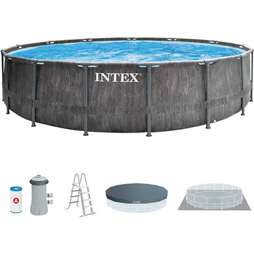 (NET)Intex Round Grey Baltic swimming pool 4.57 x 1.22 m