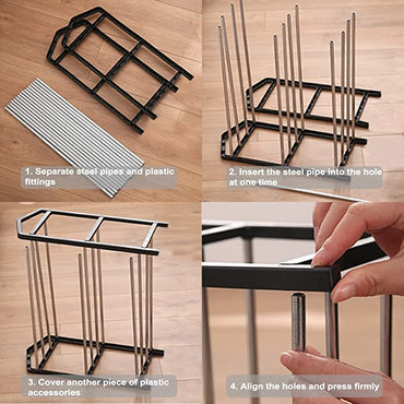 3 Layer Shoe Stand Stackable Shoe Rack Organizer Slipper Rack