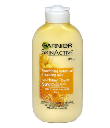 GARNIER SkinActive Nourishing Botanical Cleansing Milk with Honey Flower 200ml - Karout Online -Karout Online Shopping In lebanon - Karout Express Delivery