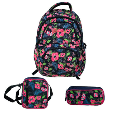 Pronto 18 Inch Roses School Bag Set-6 ( 3 Piece ) - Karout Online -Karout Online Shopping In lebanon - Karout Express Delivery