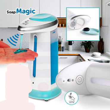 Soap Magic Automatic Soap Dispenser Touch less counter-top liquid soap dispenser waterproof base for Kitchen and Bathrooms - Karout Online -Karout Online Shopping In lebanon - Karout Express Delivery
