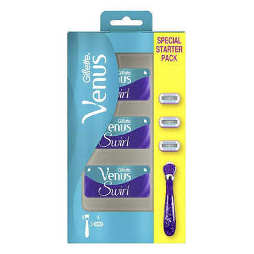 Gillette Venus Swirl Flexiball Women's Razor Handle + 3 Refill - Karout Online -Karout Online Shopping In lebanon - Karout Express Delivery